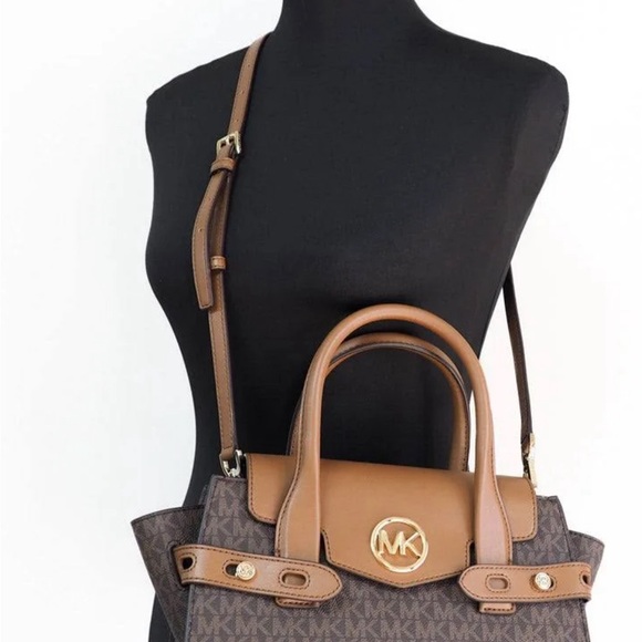 Michael Kors Carmen Satchel Signature Brown - Picture 9 of 9